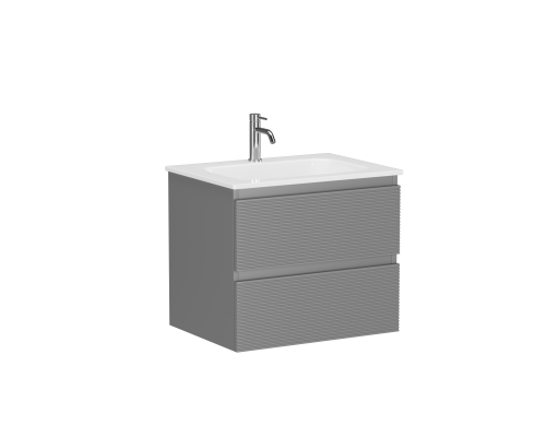 Тумба подвесная SANCOS Folk 590х445х500, c двумя ящиками, Ergraut soft FL60ES