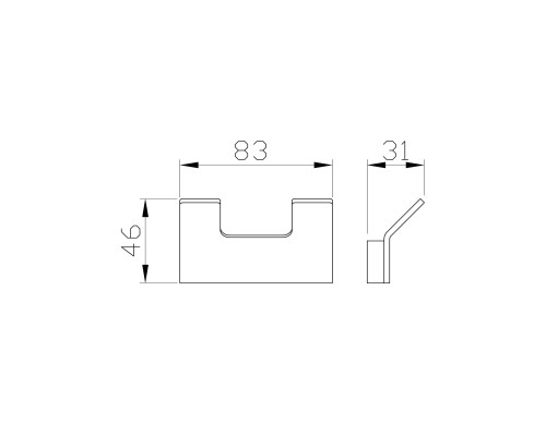 Двойной крючок для ванной Wonzon&Woghand, Брашированное золото