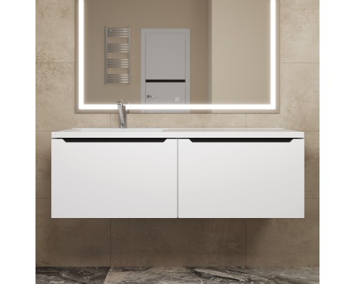 Тумба под раковину Uperwood Tanos 120 см, левая, белая/графит