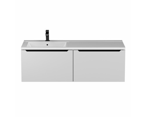 Тумба под раковину Uperwood Tanos 120 см, левая, белая/графит