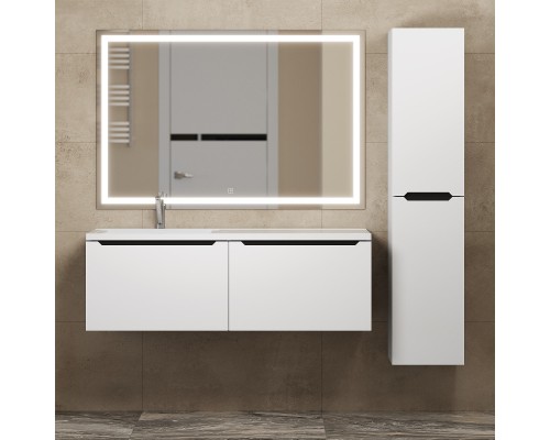 Тумба под раковину Uperwood Tanos 120 см, левая, белая/графит