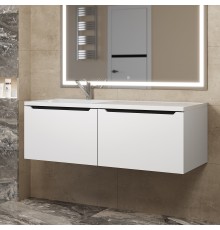 Тумба под раковину Uperwood Tanos 120 см, левая, белая/графит