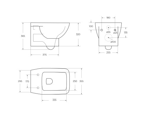 Чаша унитаза BelBagno BB128CH