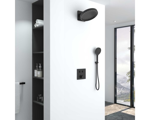 Душевой комплект Vincea VSFW-421I3MB встраиваемый, двухрежимный, черный