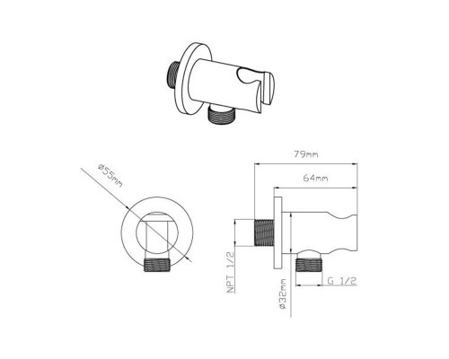 Душевой комплект Vincea Inspire VSFW-4I212MB встраиваемый двухрежимный черный