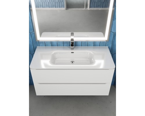 Раковина для ванной 100 см, Uperwood Monica, белая глянцевая