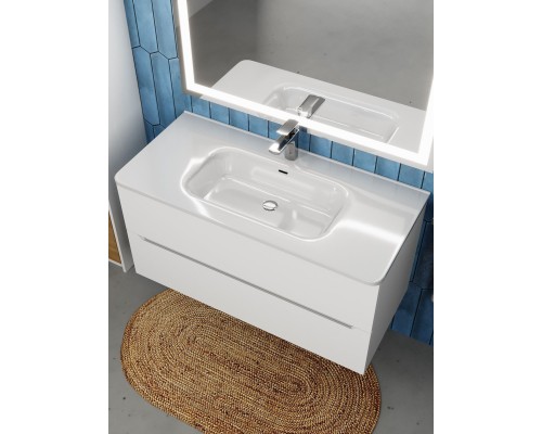 Раковина для ванной 100 см, Uperwood Monica, белая глянцевая