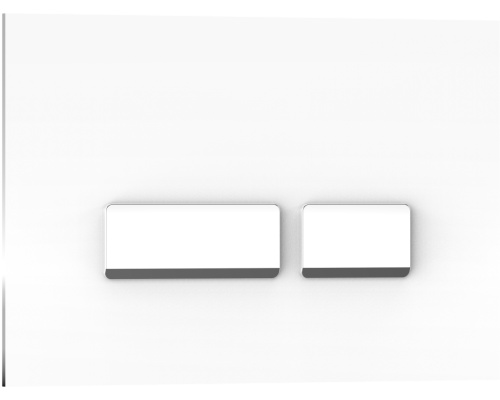 Клавиша смыва Iberica Blanca Crystal-R 246x165, белый, глянцевая, стекло