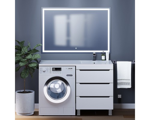 Тумба под стиральную машину напольная Uperwood Tanos 58х47,5х76,5 см, графит, 3 ящика