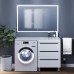Тумба под стиральную машину напольная Uperwood Tanos 58х47,5х76,5 см, графит, 3 ящика
