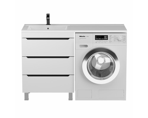 Тумба под стиральную машину напольная Uperwood Tanos 58х47,5х76,5 см, графит, 3 ящика