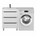 Тумба под стиральную машину напольная Uperwood Tanos 58х47,5х76,5 см, графит, 3 ящика