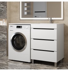 Тумба под стиральную машину напольная Uperwood Tanos 58х47,5х76,5 см, графит, 3 ящика