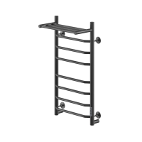 Электрический полотенцесушитель Ника Way-3 80/40 U с полкой Черный матовый