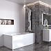Душевая панель Taliente A05 150x22 белый/черный/хром, каскадный излив, верхний каскад