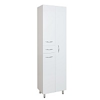 Пенал Onika Модерн 52 напольный, белый, с бельевой корзиной, правый