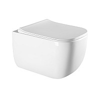 Безободковый подвесной унитаз Charus Pinto EWC700-126W сиденьем микролифт