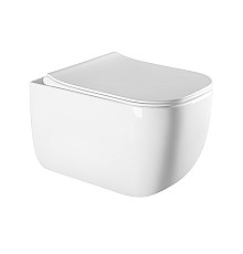 Безободковый подвесной унитаз Charus Pinto EWC700-126W сиденьем микролифт