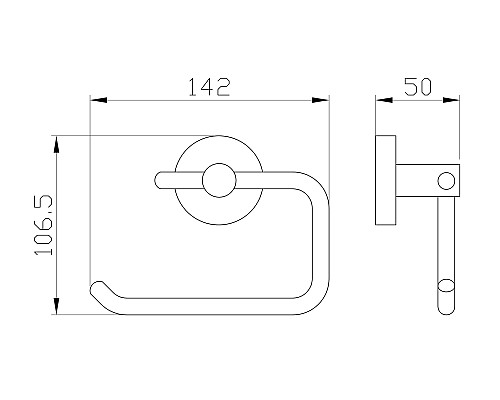 Держатель для туалетной бумаги без крышки Wonzon&Woghand, Хром