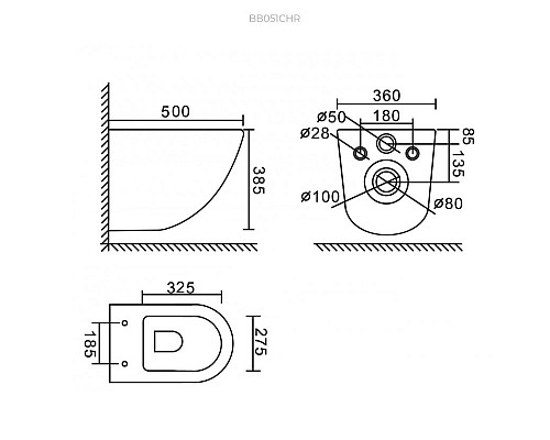 Комплект унитаза с инсталляцией BelBagno Amanda BB051CHR/BB051SC/BB002-80/BB005-PR-CHROME с сиденьем Микролифт и клавишей смыва Хром глянцевый