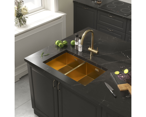 Кухонная мойка Reflexion Garda RX2170GD брашированное золото