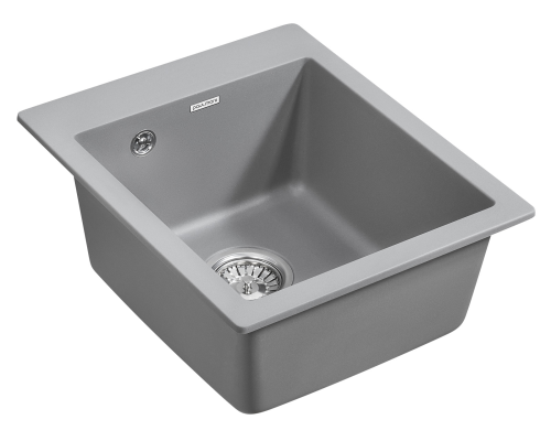 Кухонная мойка Paulmark Leer 41 PM104249-GRM Серый металлик