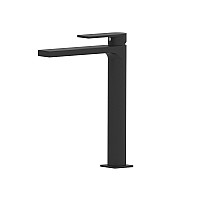 Высокий однорычажный смеситель AQG Alpha, для раковины, черный матовый