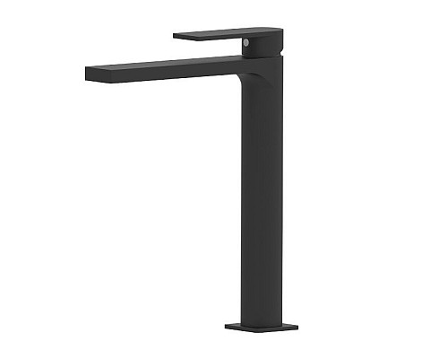 Высокий однорычажный смеситель AQG Alpha, для раковины, черный матовый
