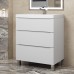 Тумба под раковину 70 см, Uperwood Tanos, напольная, белая, 3 ящика