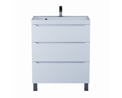 Тумба под раковину 70 см, Uperwood Tanos, напольная, белая, 3 ящика