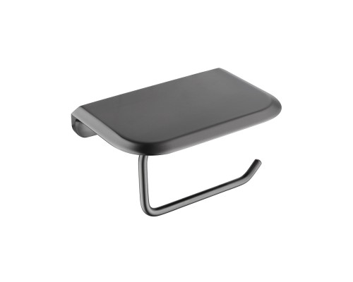 Держатель туалетной бумаги Cezares Liner LINER-PHM-GM с полкой Оружейная сталь