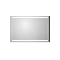 Зеркало BelBagno Kraft 120 SPC-KRAFT-1200-800-LED-TCH-WARM-NERO с подсветкой Черное с сенсорным выключателем и подогревом