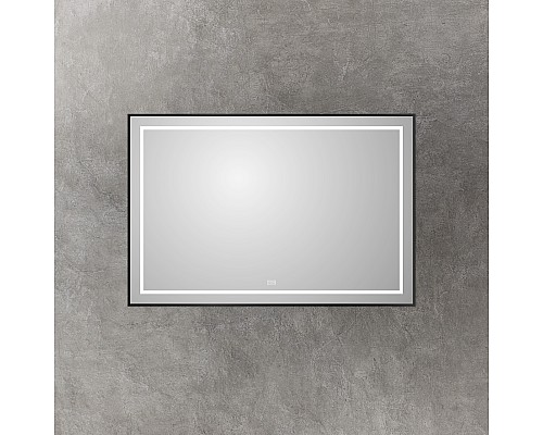 Зеркало BelBagno Kraft 120 SPC-KRAFT-1200-800-LED-TCH-WARM-NERO с подсветкой Черное с сенсорным выключателем и подогревом Зеркало BelBagno Kraft 120 SPC-KRAFT-1200-800-LED-TCH-WARM-NERO с подсветкой Черное с сенсорным выключателем и подогревом