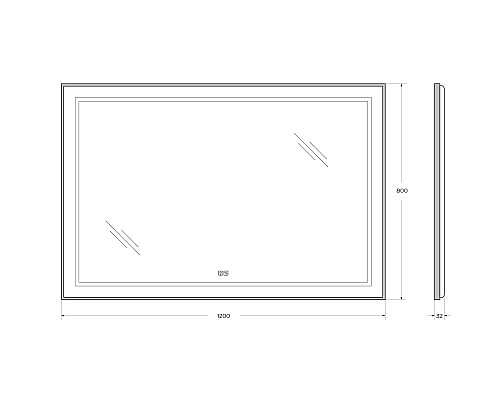 Зеркало BelBagno Kraft 120 SPC-KRAFT-1200-800-LED-TCH-WARM-NERO с подсветкой Черное с сенсорным выключателем и подогревом Зеркало BelBagno Kraft 120 SPC-KRAFT-1200-800-LED-TCH-WARM-NERO с подсветкой Черное с сенсорным выключателем и подогревом