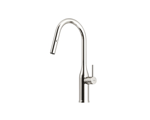 Смеситель для кухни SANCOS Grand SC4002BNG с выдвижным изливом, нержавеющая сталь