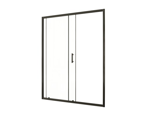 Душевая дверь напольная Taliente 140x195см, прозр.стекло 6мм, черный профиль