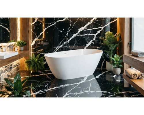 Ванна из искусственного камня Flere Gloria 170x80x61 (белый матовый)