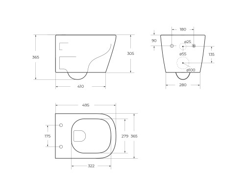 Унитаз BelBagno Albano BB120CHR/BB120SC подвесной с сиденьем Микролифт