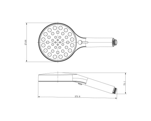 Ручной душ с шлангом Vincea Inspire VSHN-3I2HCH, хром