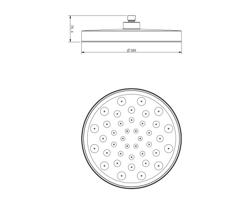 Комплект Vincea Inspire VSHH-3I2AHCH верхний душ с держателем ручной душ с шлангом хром