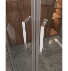 Душевой уголок Cezares Molveno R-22 100х100 MOLVENO-R-22-80+20-C-Cr-IV профиль Хром стекло прозрачное