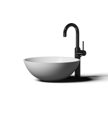 Накладная раковина-чаша из искусственного камня Monblan Solo 400x400x140 цвет белый матовый