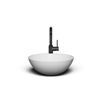 Накладная раковина-чаша из искусственного камня Monblan Solo 400x400x140 цвет белый