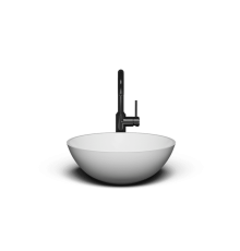 Накладная раковина-чаша из искусственного камня Monblan Solo 400x400x140 цвет белый