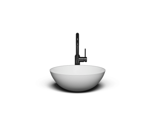 Накладная раковина-чаша из искусственного камня Monblan Solo 400x400x140 цвет белый