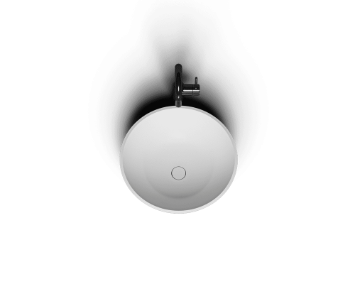 Накладная раковина-чаша из искусственного камня Monblan Solo 400x400x140 цвет белый