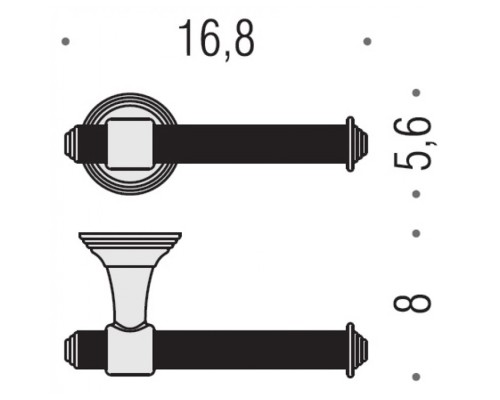 Открытый держатель для бумаги Colombo Hermitag цвет PVD золото