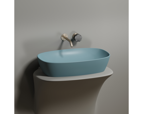 Чаша накладная овальная Ceramica Nova Element 60x38 Зеленый Матовый