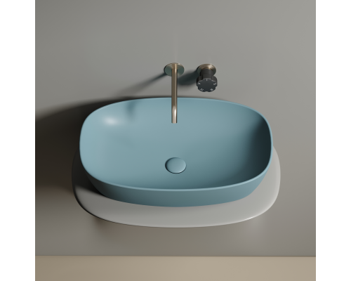 Чаша накладная овальная Ceramica Nova Element 60x38 Зеленый Матовый