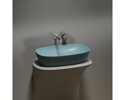 Чаша накладная овальная Ceramica Nova Element 60x38 Зеленый Матовый